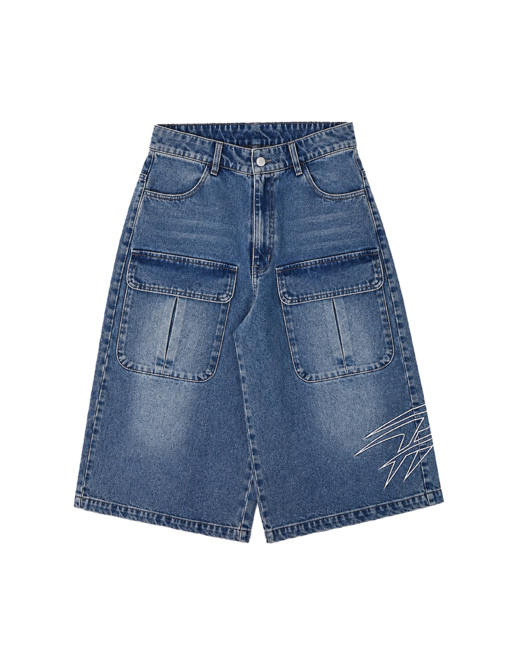 TRACE DENIM SHORTS [BLUE]