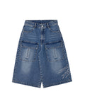 TRACE DENIM SHORTS [BLUE]