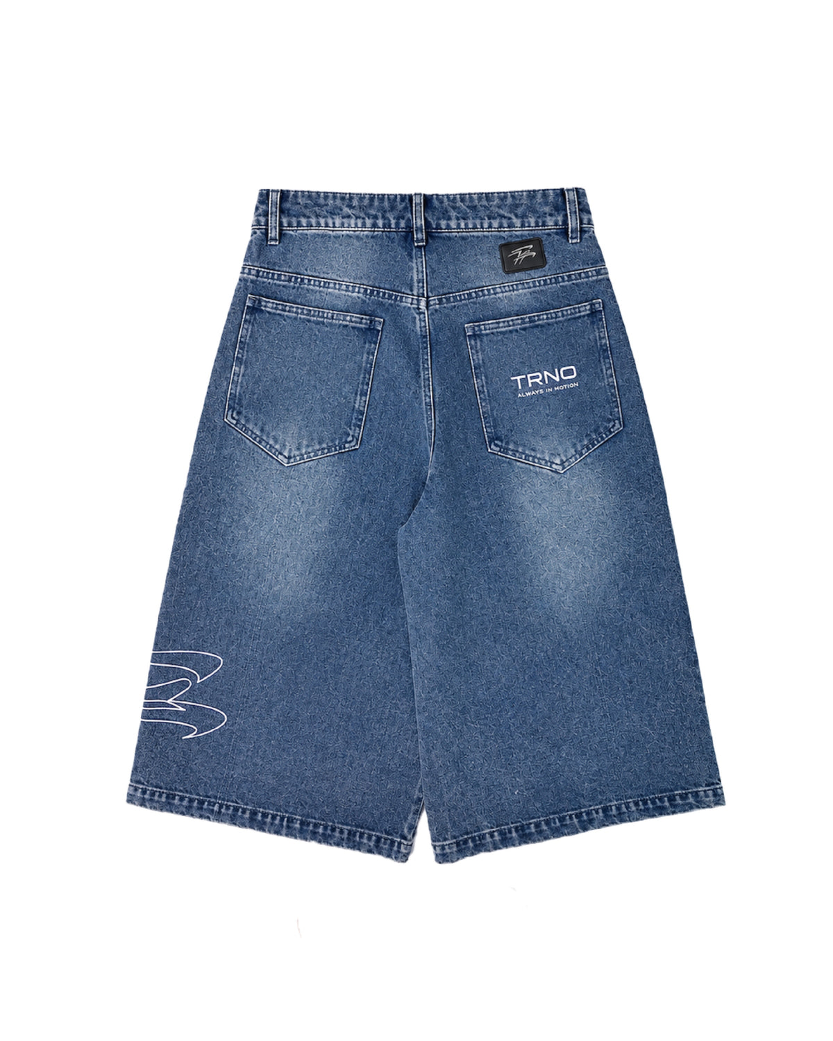 TRACE DENIM SHORTS [BLUE]